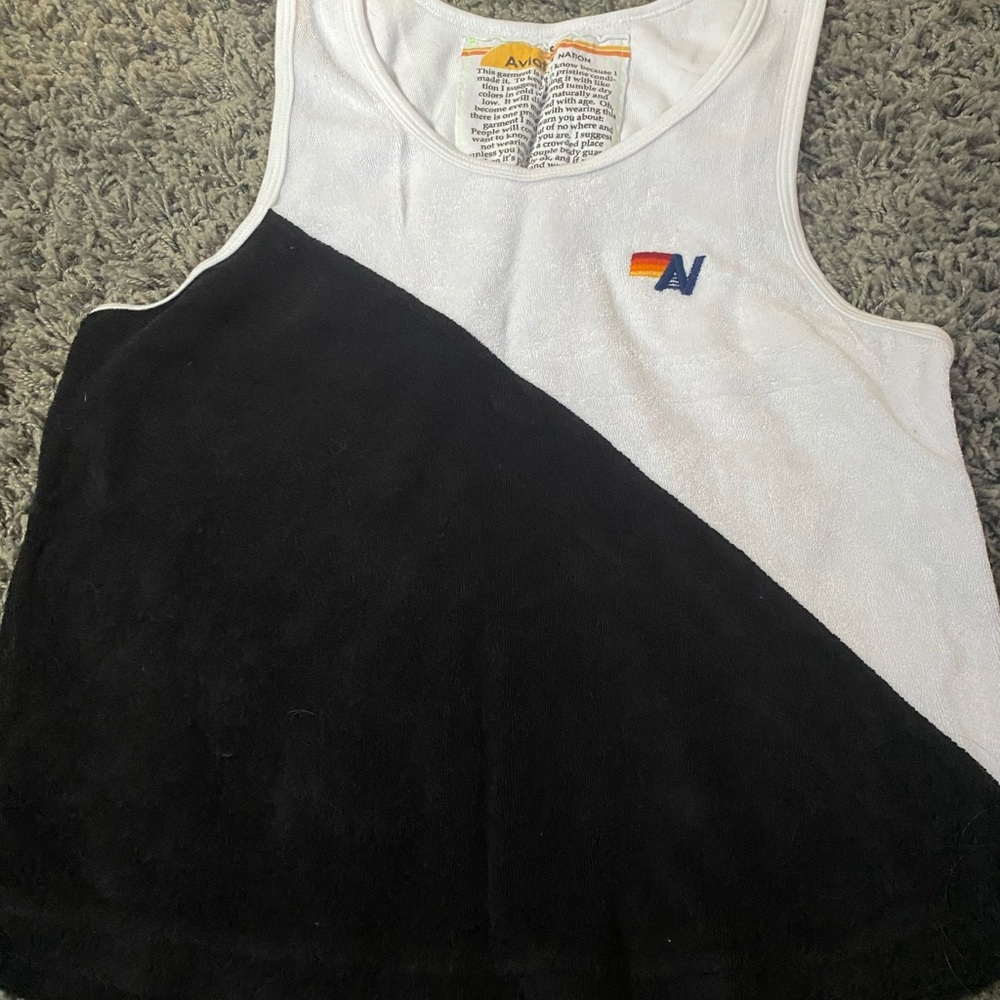 Aviator Nation Black and White Tank